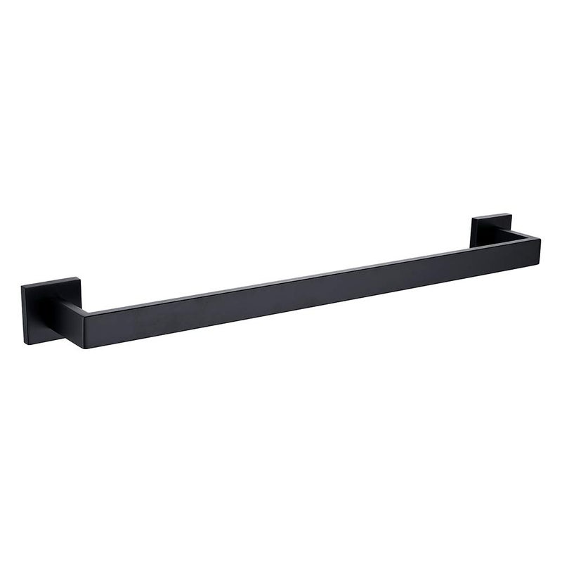 TASTOS 23.6 Inch Black Single Towel Bar Rack, SUS 304 Stainless Steel Bathroom Towel Bar Heavy Duty Towel Holder Kitchen Towel Rod, Wall Mount with Screws Towel Bar Rod Matte Black Finish - Image 1